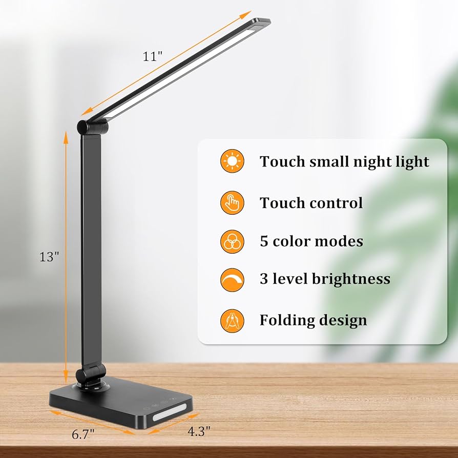 HaloRing LED Desk Lamp – Touch Control